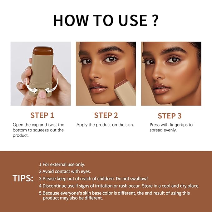 Beauty Balm Serum-Enriched Tinted Moisturizer Stick – Hydrating Lightweight Solid Foundation with Natural Skin Tint Finish, Flawless Sheer to Medium Coverage, Radiant & Dewy Glow, All-Day Wear (2#, 1)