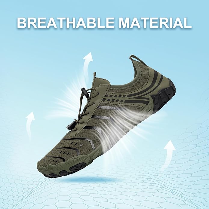 Barefoot Shoes for Women & Men, Grounded Walking Hiking Barefoot Shoes, Wide Toe Box Non-Slip Water Athletic Footwear, Comfortable Vitality Barefoot Footwear, Trail Running Sneakers Unisex