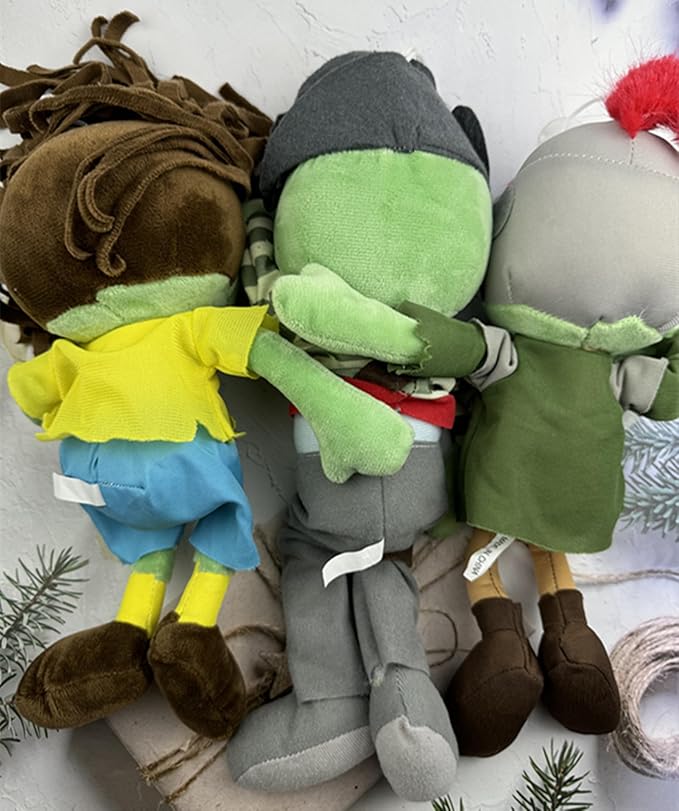 JHESAO 3 PCS Plants and Zombies Plush Zombies Sets Toy Captain Zombie, 1 2 Stuffed Soft Knight Zombie Doll, PVZ Plushies Figure Doll New