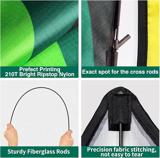 Mint's Colorful Life Delta Kite for Kids & Adults, Extremely Easy to Fly Kite for Beach Trip, Best Kites for Beginners, 300ft String Handle Included