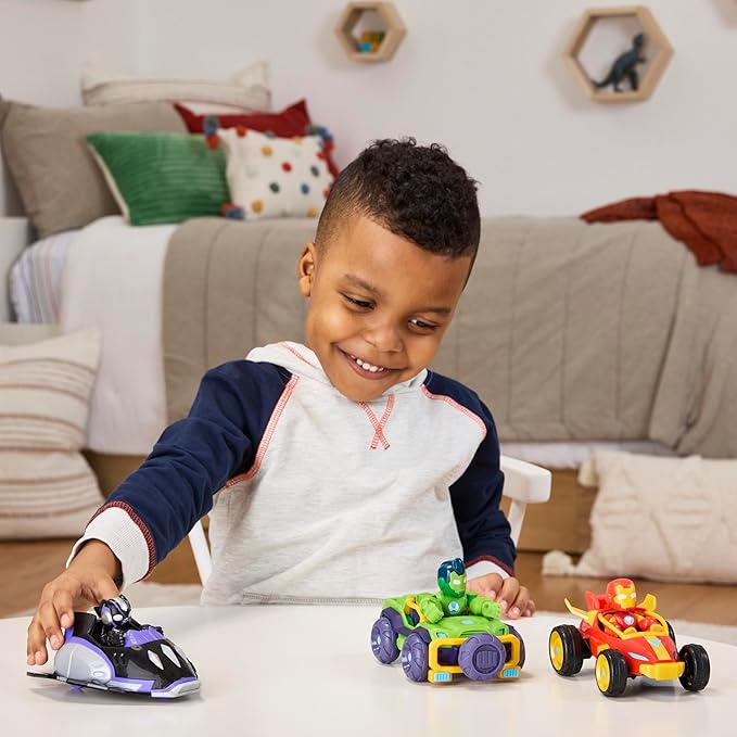 Marvel Toy Bundle, 3 Action Figures with 3 Vehicles & Accessories, 3-Inch Super Hero Toys for Kids, Ages 3+