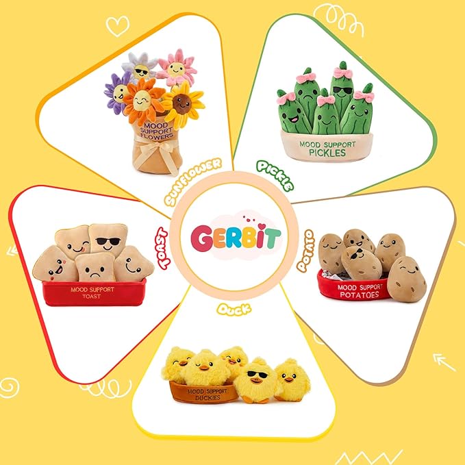 Stuffed Animal Cute Duck Plush Toys | Squishy Duckies Stuffed Animals Toys for Stress Relief | Cute Desk Decor Comfort Present for Kids, Teens, Adults | Birthday