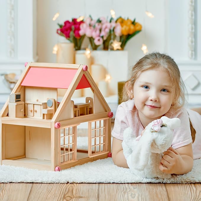 DOITOOL 8PCS Dollhouse Windows 1: 12 Scale Miniature Dollhouse Furniture Window Frame Model Dollhouse Furniture DIY Dollhouse Bedroom Accessories, 2.5 x 4.3inch