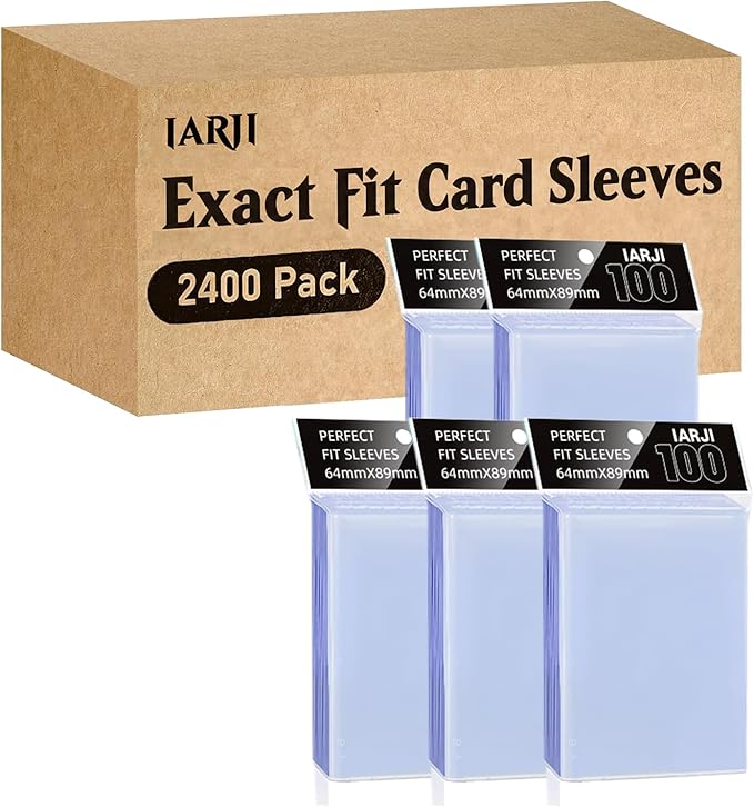 2400ct Perfect Fit Sleeves, Perfect Fit Card Sleeves, Inner Sleeves MTG, Exact Fits Sleeve for Double-Sleeving, High Clarity Trading Card Sleeve for PKM, TCG, Gaming Cards
