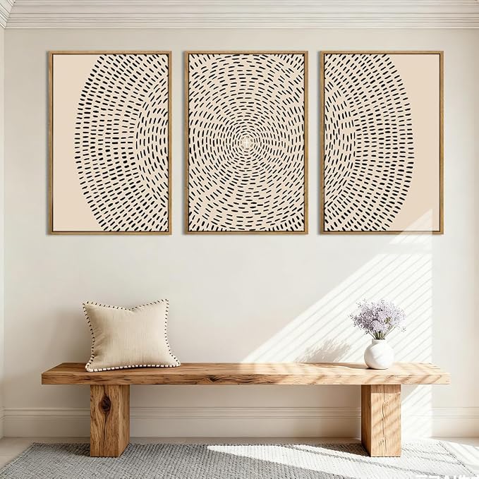 ANHUIB Large Jesus Wall Art 24x36 Inch Jesus Feeds The 5000 Canvas Wall Art Set of 3 Framed Christian Wall Decor Modern Abstract Art Print for Living Room Bedroom Office Home