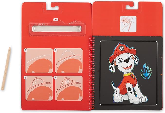 Melissa & Doug PAW Patrol Scratch Art 3-Pack – Chase, Skye, Marshall Color Reveal Travel Activity Pads