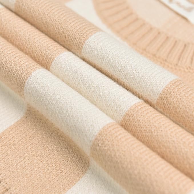 Women's Sweater Vest,Y2K Sleeveless Pattern Preppy Style Knitted Crop Tank Top for Girl