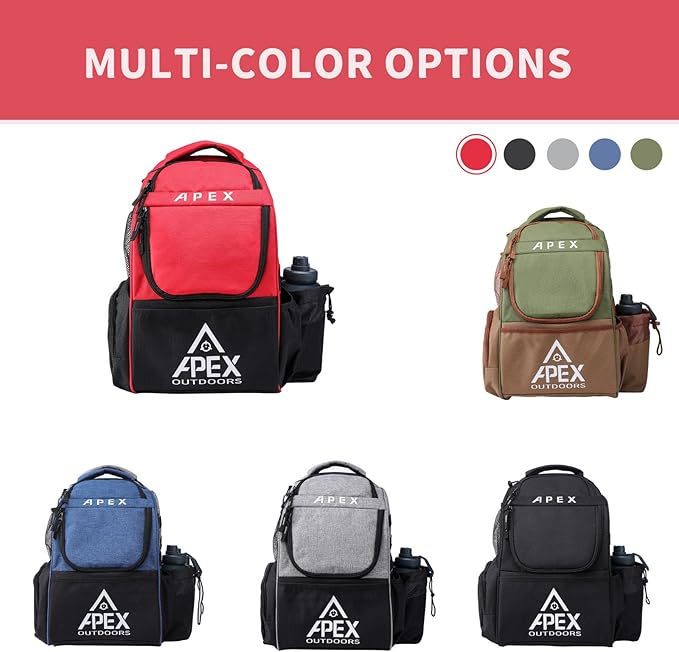 Disc Golf Bag, Large Disc Golf Backpack Holds Over 21 Discs, Durable & Lightweight with Multiple Storage Pockets