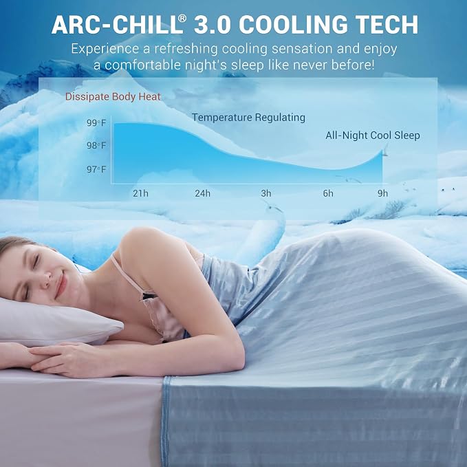 Elegear Double-Sided Cooling Blanket Throw for Hot Sleepers, Arc-Chill 3.0 | Q-Max>0.5 Cooling Fabric, Absorbs Heat to Keep Body Cool, Breathable Summer Blankets for Night Sweats & Menopause, 51"x67"