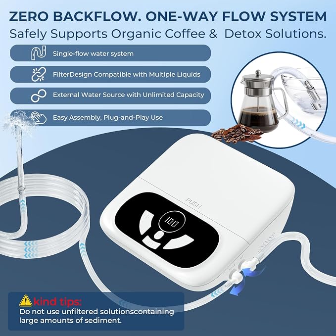 Enemas for Colon Cleanse Men and Women, Electric Enema Kit with UVc Storage Box, 1-100 Level Adjustable Water Pressure, 2 Spray Modes, Anti-Backflow Design, 18 pcs Nozzles