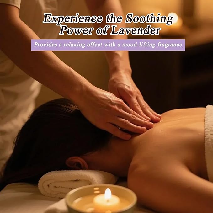 Body Massage Oil,8.8 fl oz Lavender Essential Oil for Sore Muscles & Stiffness,Massage Oil for Massage Therapy Naturally Lavender Oil Scented Spa Quality Oils for Soothing