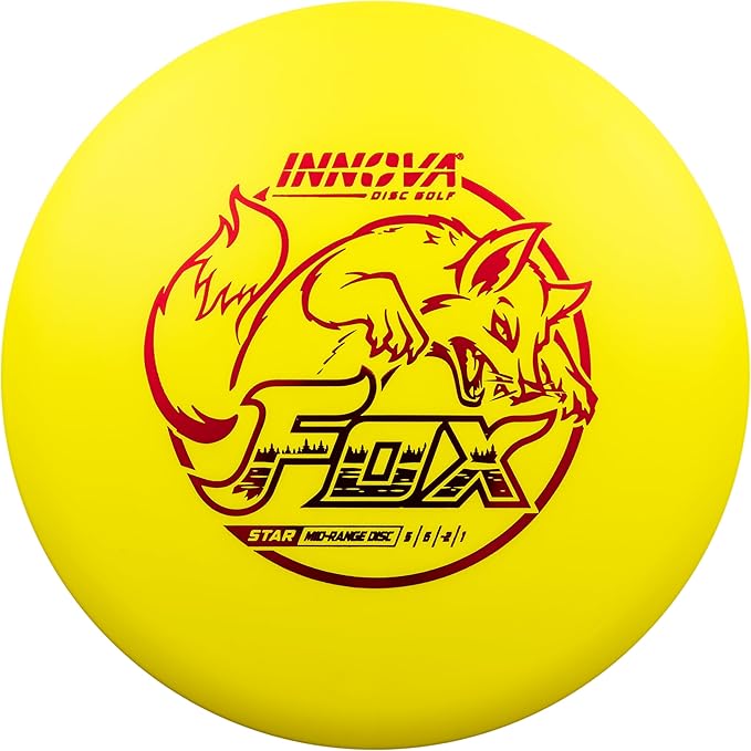 Innova Star Fox Disc Golf Mid-Range, Far Gliding Mid-Range Disc (Colors Will Vary)