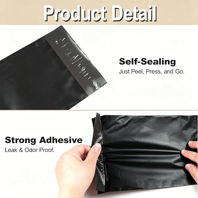 100 PCS Sanitary Napkin Disposal Bags, Feminine Hygiene Disposal Bags for Tampons and Pads, Block Odors, Self-Sealing Seals, 10.6 * 5.9 Inch (Black)