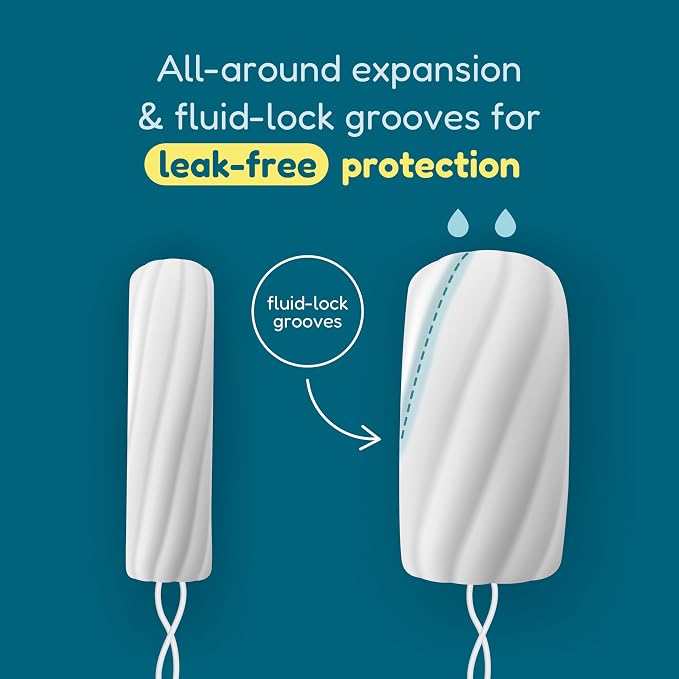 o.b. Tampons Multipack | Non-Applicator Tampon, Unscented | Regular/Super/Super Plus Tampons, 40ct (Pack of 2)