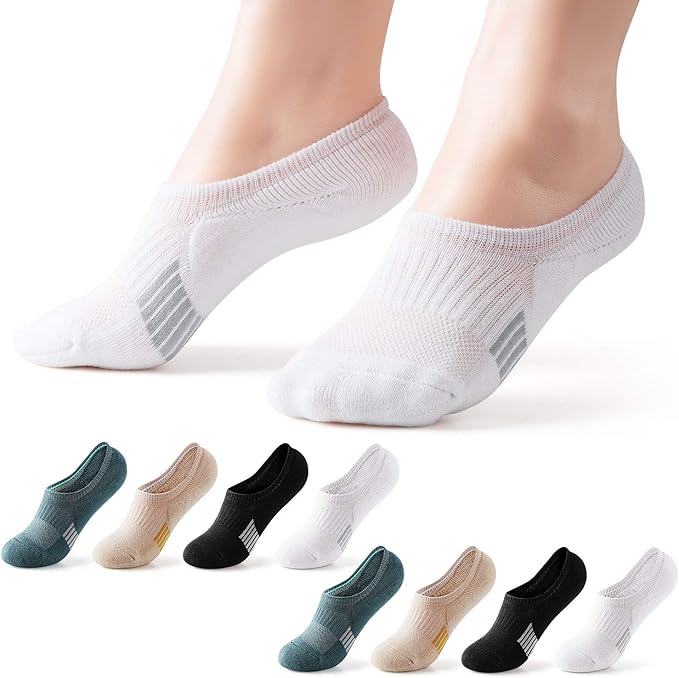 Gonii Womens No Show Socks Athletic Ankle Socks Cushioned Running Low Cut 5-8 Pairs