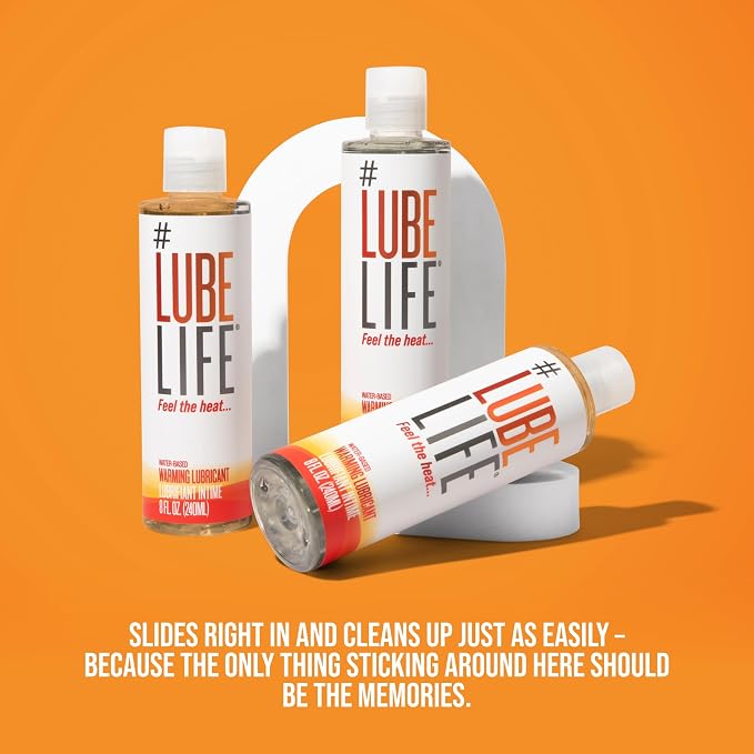 LUBELIFE Water-Based Warming Lubricant, Personal Warming Lube for Men, Women and Couples, Non-Staining, 4 Fl Oz