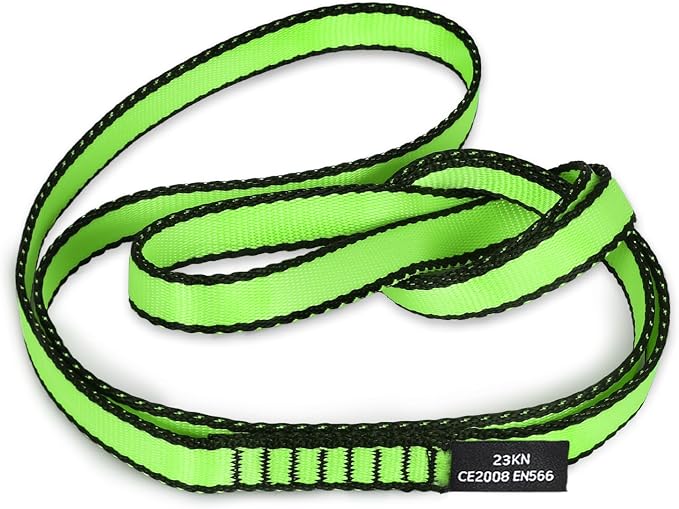 18MM Nylon Climbing Sling Runner 23KN CE2008/EN566 Strong Webbing Straps for Rock Climbing,Mountaineering, Rappelling, Swing, Yoga Hammock etc