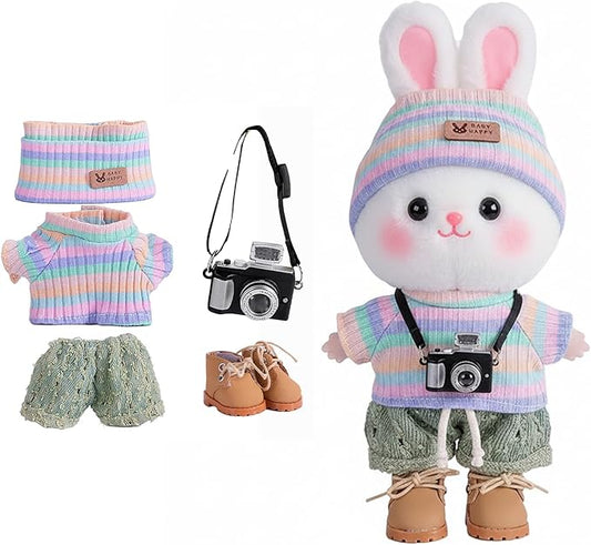 5set 17cm Dolls Clothes Outfit Set - Casual Style Costumes for Doll Figures, Camera Set,Have a seat Clothes - 6.7 Inches Cute Dolls Daily Refill,Gifts for 17cm Doll Lovers (Style-I)