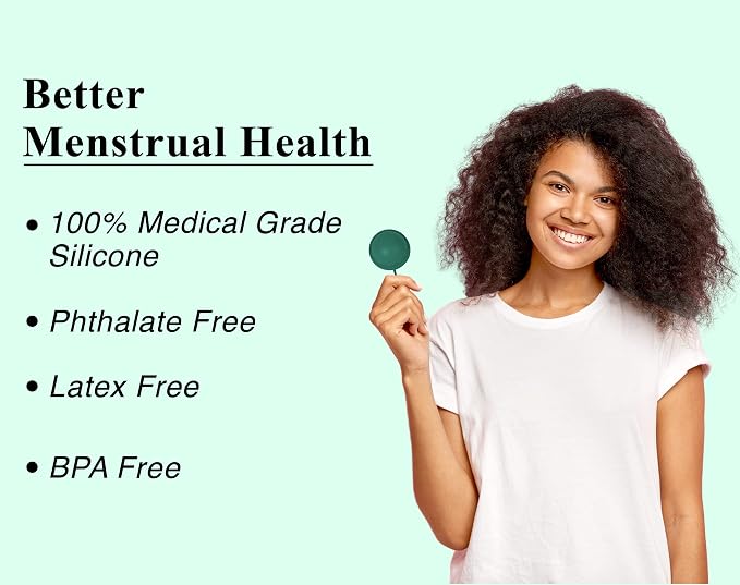 SHORDY Reusable Menstrual Disc (Small), 100% Medical-Grade Silicone, Flexible & Leak-Free Period Disc, Eco Friendly Feminine Hygiene & Care | Tampons, Pads & Cups Alternative (Green)