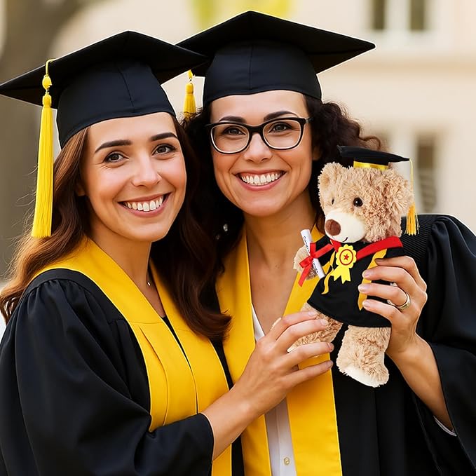 Set of 1 Graduation Teddy Bear Clothes Cap & Gow Outfit Fits Make Your Own Most 14" - 18" Bear Plush Stuffed Animal Outfit Pet Dog Doll Cap and Gown Build a Bear Clothe(Graduation E, Fit 14"-18")