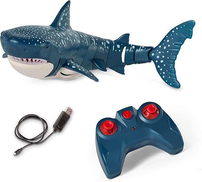 Terra - Remote Control Shark for Pool Toy – Realistic Moving RC Shark Toy for Water Play & Swimming Pools – Fun RC Pool Ocean Lake Toys for Kids – Battery-Operated Floating Toy