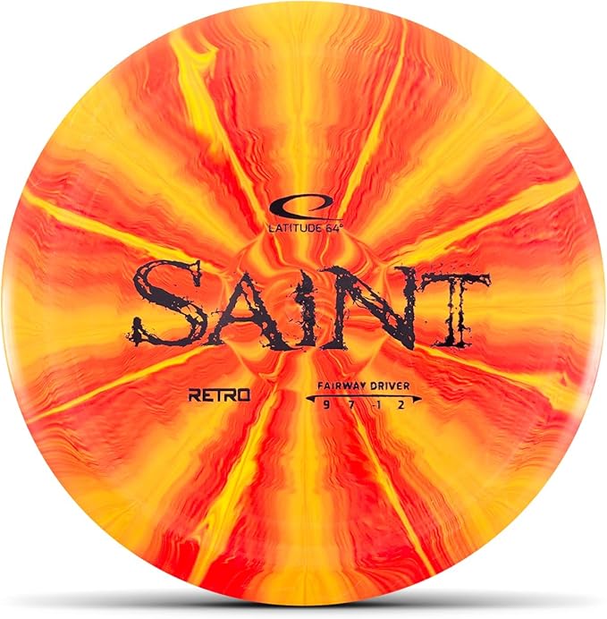 Latitude 64 Retro Burst Disc Golf Disc Set (6-Pack) - Perfect for New to Intermediate Players | Includes Keystone, Fuse, River, Saint, Sapphire, Ballista | Grippy Base Plastic | Colors May Vary
