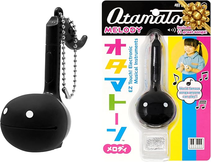 Otamatone [Melody Series] Japanese Electronic [Mini Size] Musical Instrument [11 Pre-Programmed Songs] Portable Synthesizer from Japan by Cube/Maywa Denki [English Instruction], Black