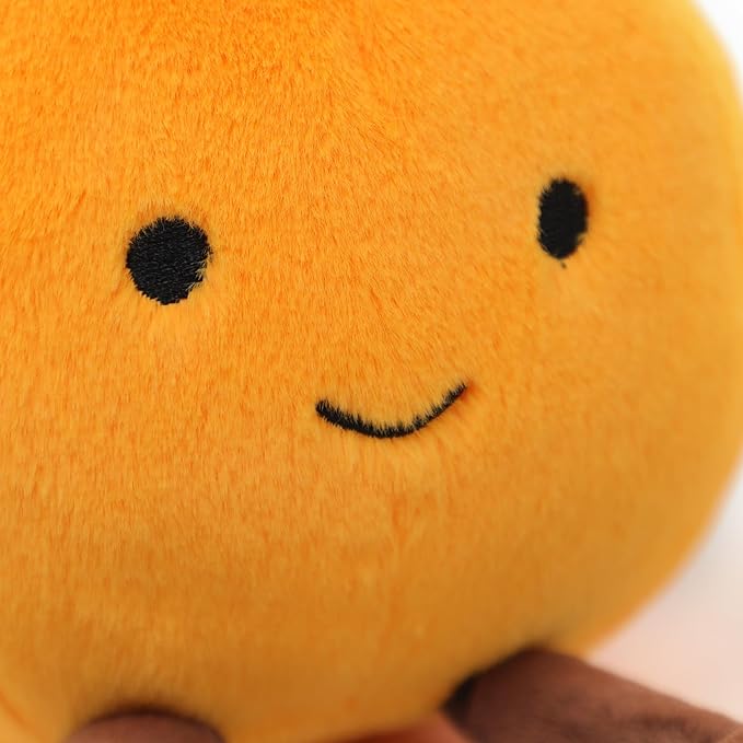 RECUR Dekopon Orange Fruit Stuffed Animals Toy,Soft Fruit Plush,Cute Orange Plushie 11 Inches,Adorable Gift for All Ages