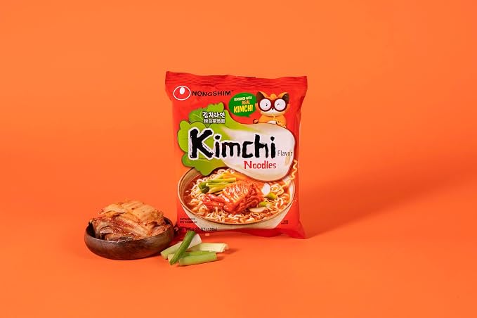 Nongshim Ramen Noodles, Gourmet Instant Ramen, Premium Microwavable Noodle Soup, Kimchi, 4.2 Ounce (Pack of 16)