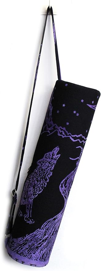 INDIAN CRAFT CASTLE ICC Yoga Mat Bag Carrier Full-Zip Exercise Yoga Mat Carry Bag for Women Men with Multi-Functional Storage Pockets and Adjustable Shoulder Strap 26X6 Inches
