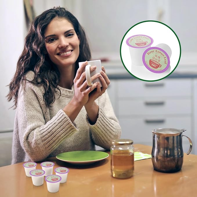 Eastsign Tea K Cups, 24-Count One Flavors K Cup Tea Pods Rose Lotus Leaf Tea, Gifts for Festival