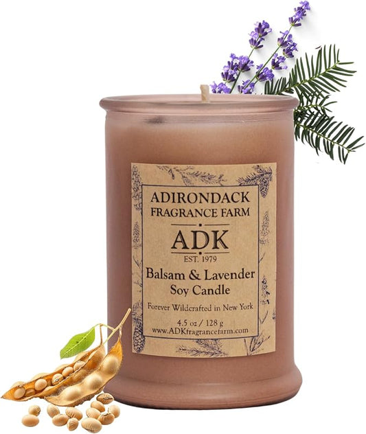 ADK Balsam & Lavender Scented Candle, 4.5 Oz Aromatherapy Candle, Proudly Poured in The USA, Natural Wax for Relaxation and Home Décor, for Gift, Kitchen, and Living Spaces | Proudly Poured in The USA, Natural Aromatherapy Wax for Relaxation, Home Déco...