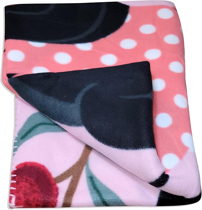 Official License Character Girls Pink Fleece Soft and Cozy Throw Blanket (40" x 60) (Minnie 3)
