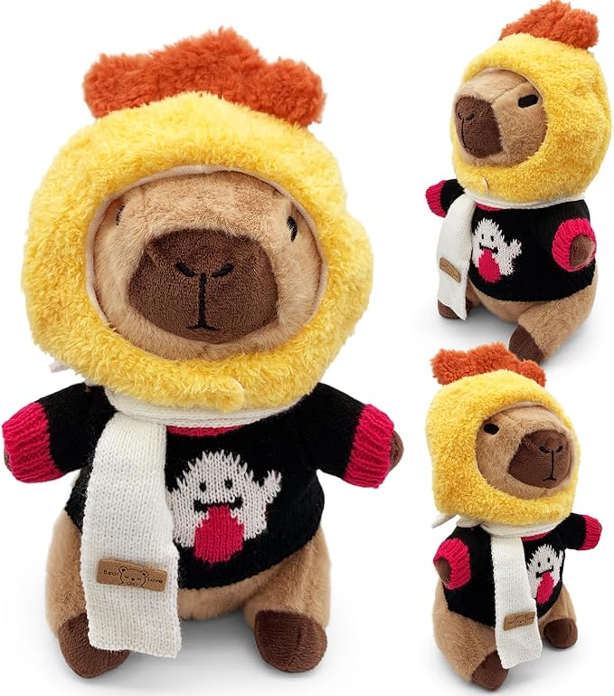 Capybara Plush Toy, Cute Stuffed Animals Kawaii Capibara Plush Pillow Christmas Birthday Easter Valentine's Day Gift for Kids Boys Girls (11 PCS Halloween)