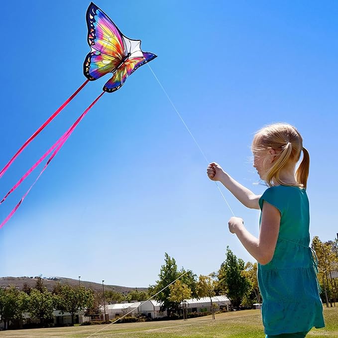 HONBO Butterfly Kites for Kids & Adults, Easy to Fly for Beginners, Each Kite with 300ft Line Handle,Beginner Kite for Kids Ages 4-8,Beach Kites for Outdoor Activities & Family Trip