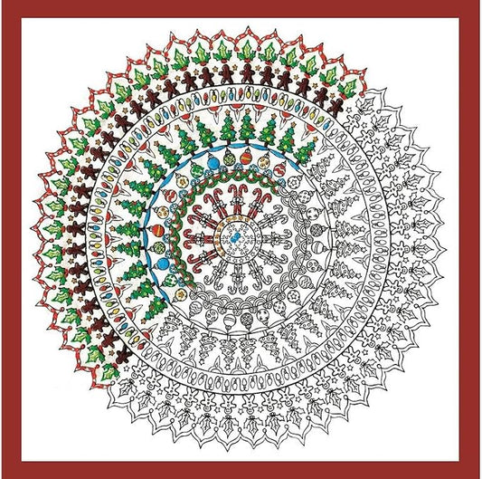 Design Works Crafts Inc. 4028 Zenbroidery Kit, Christmas Mandala, Various