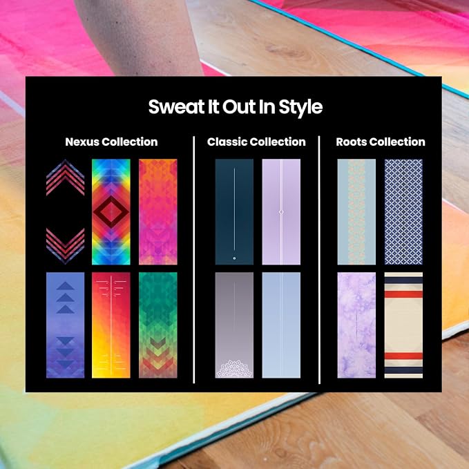 Yoga Drip Hot Yoga Towel – Non Slip Yoga Mat Towel with Corner Pockets, Silicone Grip Dots & Subtle Alignment Lines | Sweat Absorbent, Moisture Wicking, Quick Dry | No Bunching or Sliding | 72” x 26”