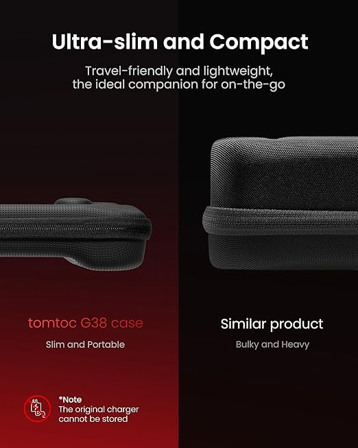 tomtoc Carrying Case Compatible with Steam Deck/OLED, Protective case, Hard Portable Travel Carrying bag for Steam Deck Console, Shockproof, Travel friendly, Black