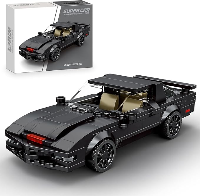 HIGH GODO Car Building Set, Vintage Racing Car Decor Model Kit, Cool Sports Cars Toys Gifts for Adults Teens Age 14+ (332 Pieces)
