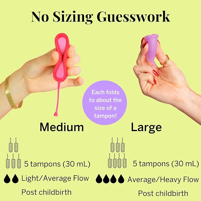 Pixie Menstrual Cup & Disc Duo for Feminine Care - Ranked 1 for Most Comfortable Reusable Period Cup & Disc - Buy One We Give One - Includes Ebook Guide, Flushable Wipes, Lube, Sanitizer & Storage Bag