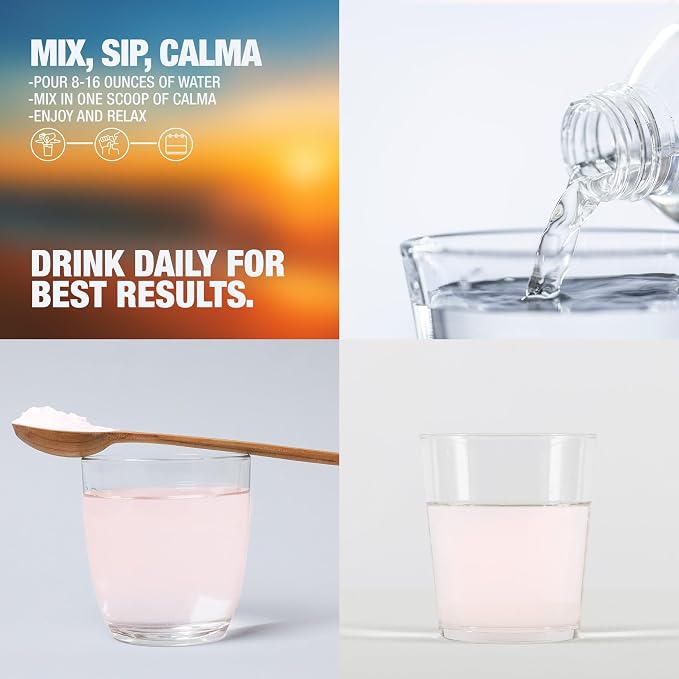 Calma – Watermelon Lime Calming Drink Mix, Magnesium Glycinate & Citrate with KSM-66 Ashwagandha, L-Theanine & Vitamin D3 (CELLg8) – Sugar Free, Non-GMO – 31 Servings