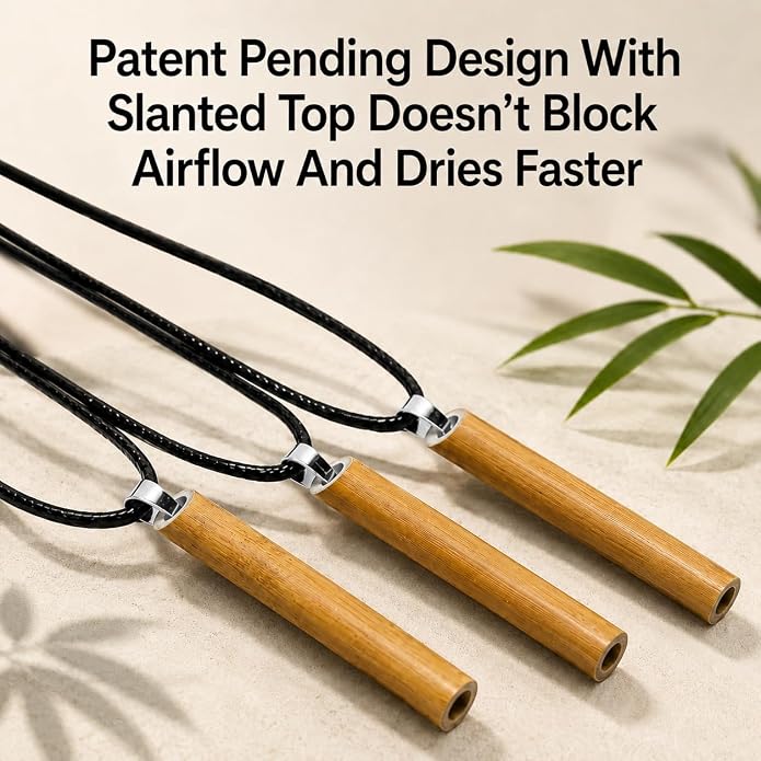 3-Pack Mindful Breathing Straw Necklaces For Natural Anxiety Relief- Yoga Breath Work Jewelry For Meditation And Deep Breathing Calming Exercises