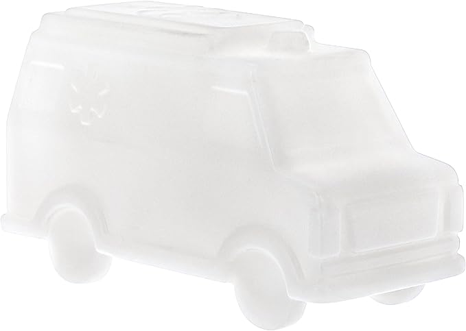Nuby Vehicle Bath Toys - 5-Pack - Soft, Stackable Toddler Bath Toys - No-Hole Design for Easy Cleaning - 6+ Months - Bulldozer, Excavator, Dump Truck, Ambulance, and Fire Truck