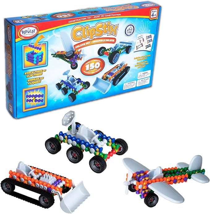 POPULAR PLAYTHINGS Clipstix Deluxe, 150 Pieces