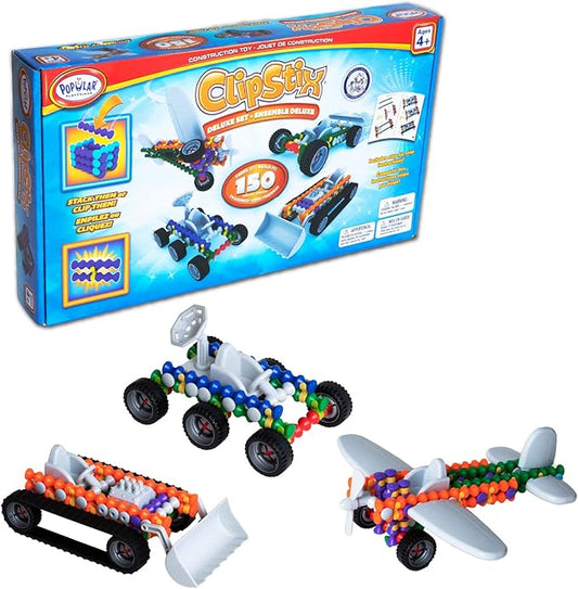 POPULAR PLAYTHINGS Clipstix Deluxe, 150 Pieces