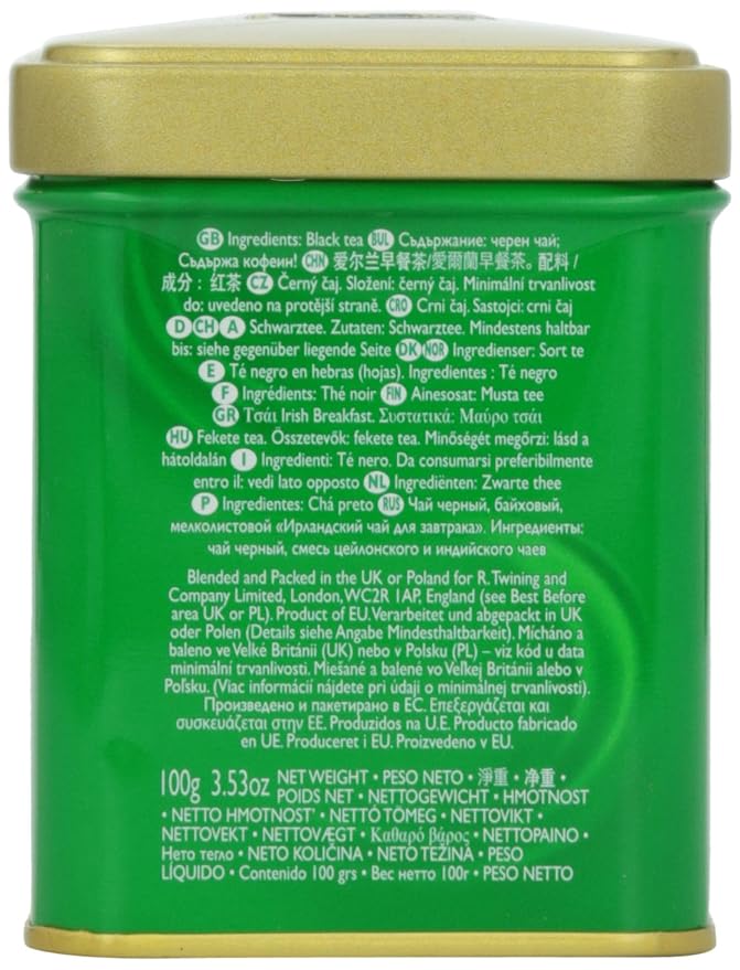 Twinings of London Loose Irish Breakfast Tea, 3.53 Ounce Tin (Pack of 2)