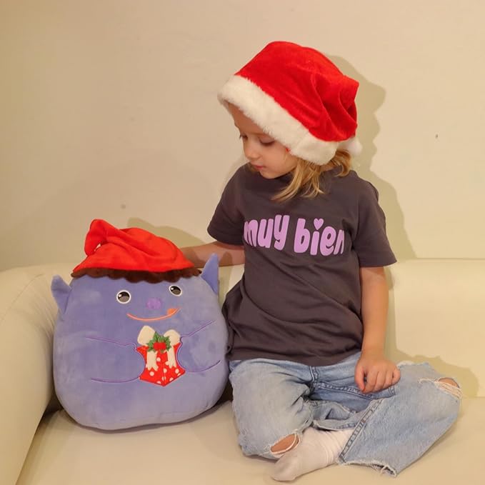 Hopearl Christmas Elf Plush Toy, Xmas Pillow Huggable Stuffed Animal, Smooth Plushies Pillow, Cute Festival Gifts for Kids Boys Girls, Soft Cute Comforting Companion, 13''