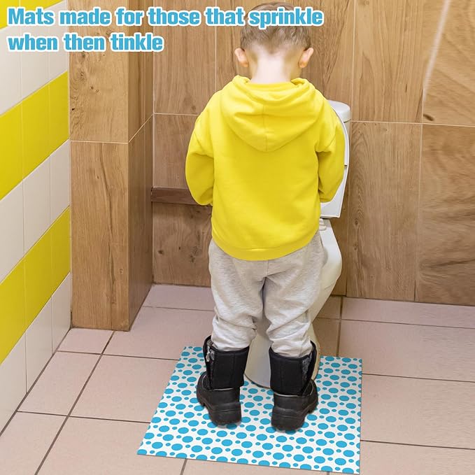 Drydiet 100 Pcs Disposable Toilet Mats Absorbent Toilet Floor Protector from Urine U Shaped Bathroom Floor Pads Protector Commode Mats for Urine for Home Bathroom 23.6 x 23.6inch
