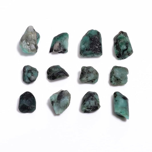 50 carats Raw Green Emerald Stone Lot, Rough Gemstone, Natural Crystals, Chakra Crystals, Healing Stones, Wholesale Pack, Jewelry Making Supply, Supply, (6 to 8pcs)
