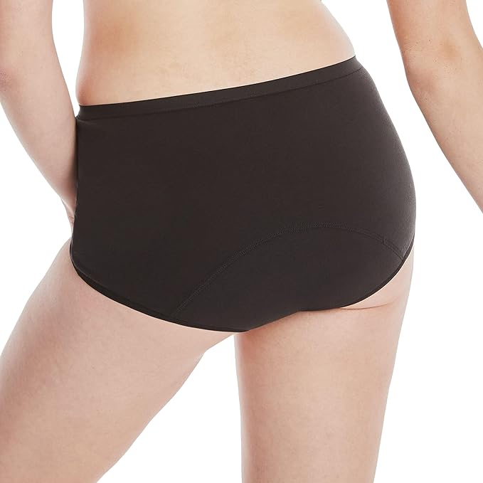 Hanes Women's Period Underwear Pack, 3-Pack, Comfort, Period. Moderate Leaks Period Panties, Odor Protection